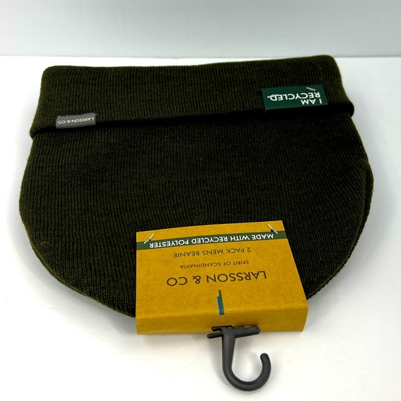 LARSSON & CO SPIRIT OF SCANDINAVIA, BEANIE SET, OLIVE GREEN & NAVY BLUE,ONE SIZE - Picture 8 of 14